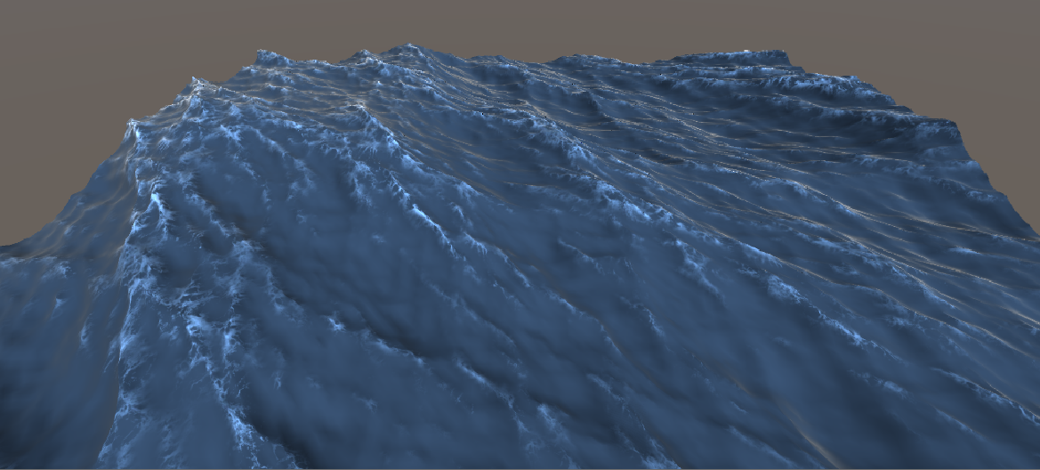 Simulated ocean surface